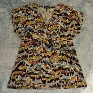 Daisy Fuentes Multicolor Abstract Blouse